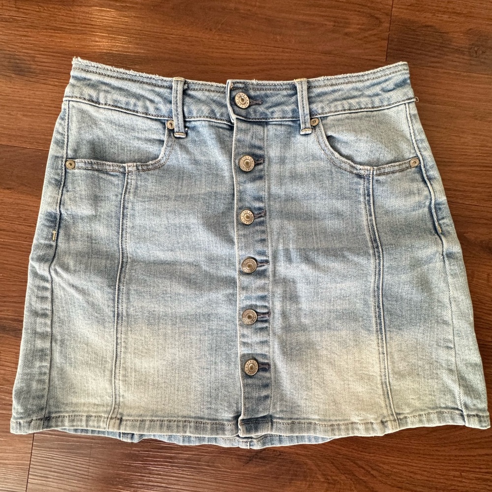 American Eagle Outfitters Light Blue Denim A-Line Skirt